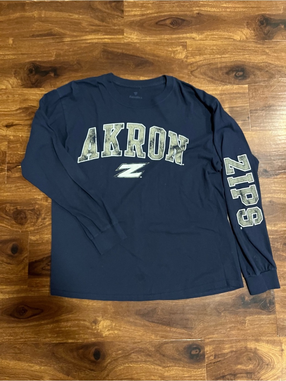 Fanatics Navy Long-Sleeve Tee with Sleeve Graphics